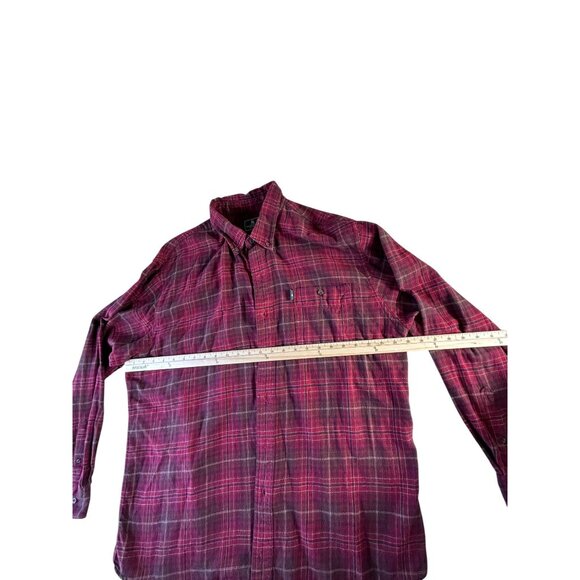 G H Bass & Co Flannel Shirt Red Plaid Mens Sz XL Cotton Long Sleeve Button Down - Picture 6 of 10
